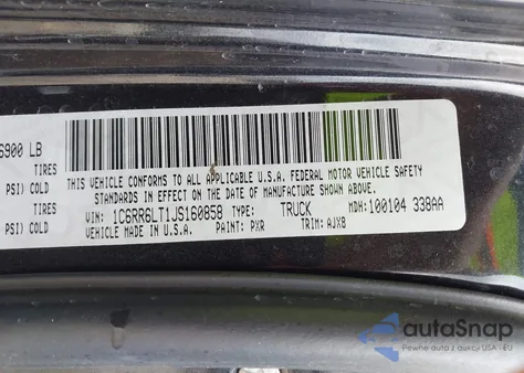 2018 Ram 1500 Lone Star Silver 4X2 5'7 Box z USA, uszkodzony, nr VIN 1C6RR6LT1JS160858